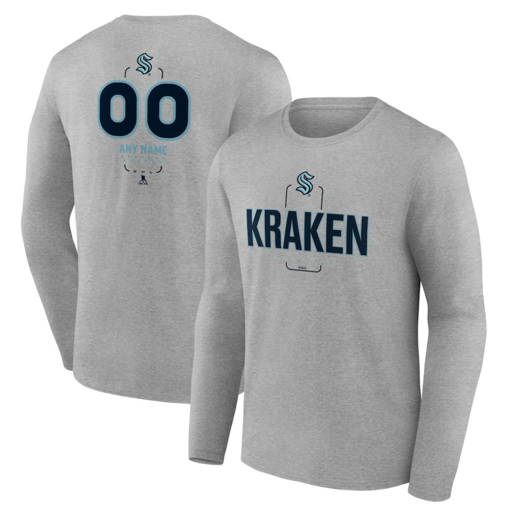 Seattle Kraken Personalized Name & Number Midfielder Long Sleeve T-Shirt - NHL T-shirts