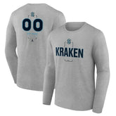Seattle Kraken Personalized Name & Number Midfielder Long Sleeve T-Shirt - NHL T-shirts