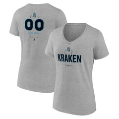 Seattle Kraken Women's Personalized Name & Number Midfielder V-Neck T-Shirt - NHL T-shirts