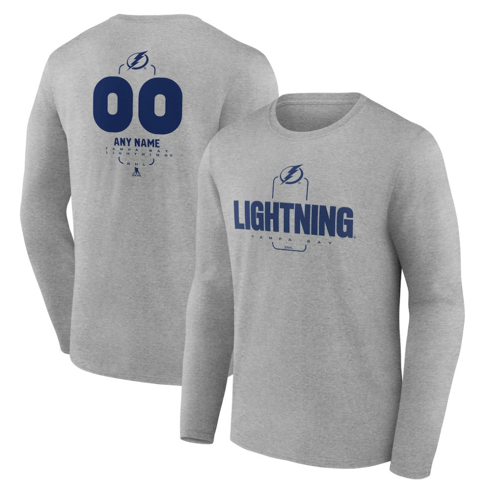 Tampa Bay Lightning Personalized Name & Number Midfielder Long Sleeve T-Shirt - NHL T-shirts