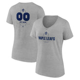 Toronto Maple Leafs Women's Personalized Name & Number Midfielder V-Neck T-Shirt - NHL T-shirts