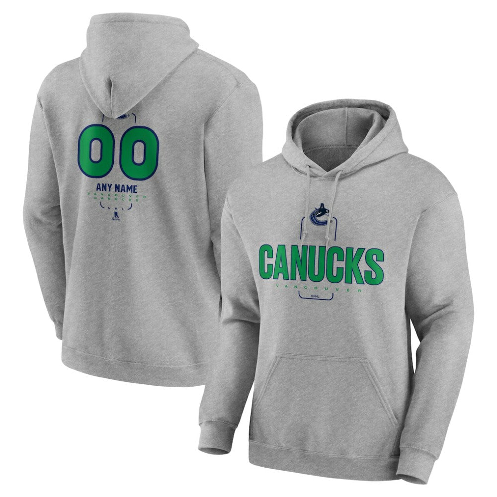 Vancouver Canucks Personalized Name & Number Midfielder Pullover Hoodie - NHL Hoodies