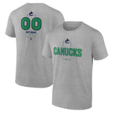 Vancouver Canucks Personalized Name & Number Midfielder T-Shirt - NHL T-shirts