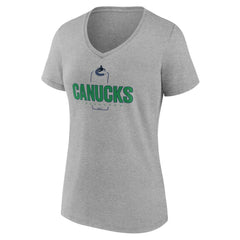 Vancouver Canucks Women's Personalized Name & Number Midfielder V-Neck T-Shirt - NHL T-shirts