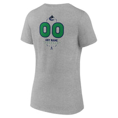 Vancouver Canucks Women's Personalized Name & Number Midfielder V-Neck T-Shirt - NHL T-shirts