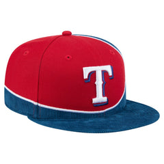 Texas Rangers New Era Retro Split Corduroy Snapback Hat - MLB Hats