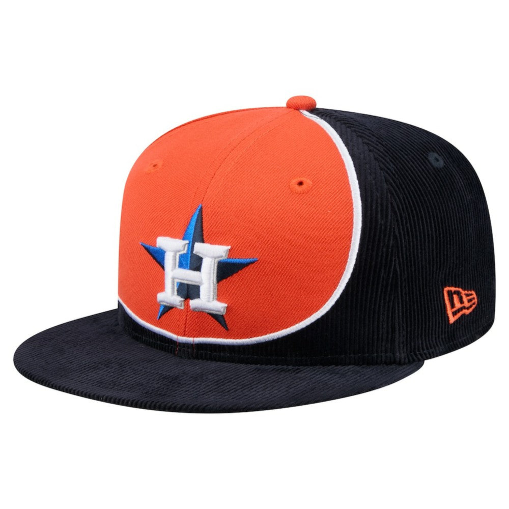 Houston Astros New Era Retro Split Corduroy Snapback Hat - MLB Hats