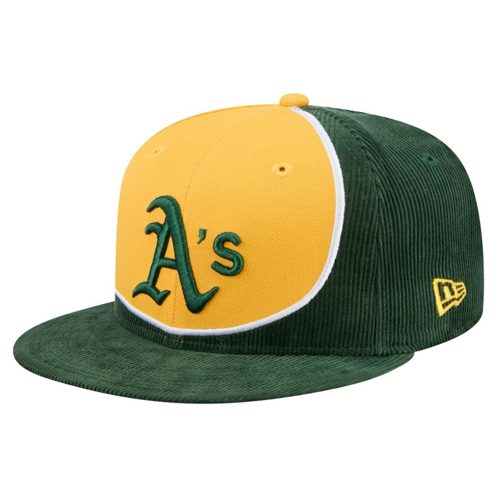 Athletics New Era Retro Split Corduroy Snapback Hat - MLB Hats