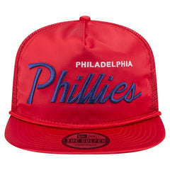 Philadelphia Phillies New Era Retro Satin Script Golfer Adjustable Hat - MLB Hats