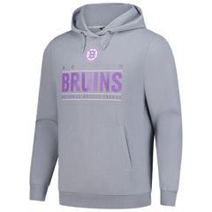 Boston Bruins Levelwear Hockey Fights Cancer Pulsar Off Season Tri-Blend Pullover Hoodie - NHL Hoodies