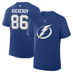 Nikita Kucherov Tampa Bay Lightning Fanatics Authentic Stack Name & Number T-Shirt - NHL T-shirts