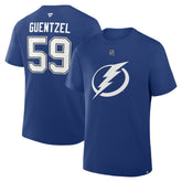Jake Guentzel Tampa Bay Lightning Fanatics Authentic Stack Name & Number T-Shirt - NHL T-shirts
