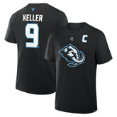 Clayton Keller Utah Mammoth Fanatics Authentic Stack Name & Number T-Shirt - NHL T-shirts