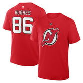 Jack Hughes New Jersey Devils Fanatics Authentic Stack Name & Number T-Shirt - NHL T-shirts