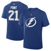 Brayden Point Tampa Bay Lightning Fanatics Authentic Stack Name & Number T-Shirt - NHL T-shirts