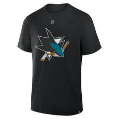 Macklin Celebrini San Jose Sharks Fanatics Authentic Stack Name & Number T-Shirt - NHL T-shirts