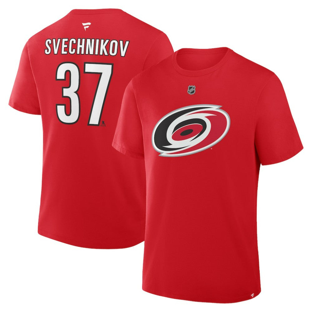 Andrei Svechnikov Carolina Hurricanes Fanatics Authentic Stack Name & Number T-Shirt - NHL T-shirts