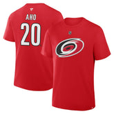 Sebastian Aho Carolina Hurricanes Fanatics Authentic Stack Name & Number T-Shirt - NHL T-shirts