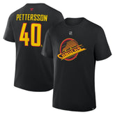 Elias Pettersson Vancouver Canucks Fanatics Authentic Stack Name & Number T-Shirt - NHL T-shirts