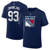 Mika Zibanejad New York Rangers Fanatics Authentic Stack Name & Number T-Shirt - NHL T-shirts