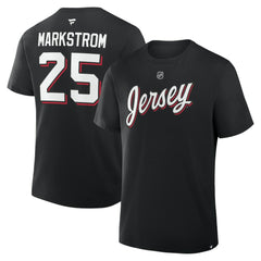 Jacob Markstrom New Jersey Devils Fanatics Authentic Stack Name & Number T-Shirt - NHL T-shirts