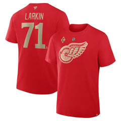 Dylan Larkin Detroit Red Wings Fanatics Authentic Stack Name & Number T-Shirt - NHL T-shirts