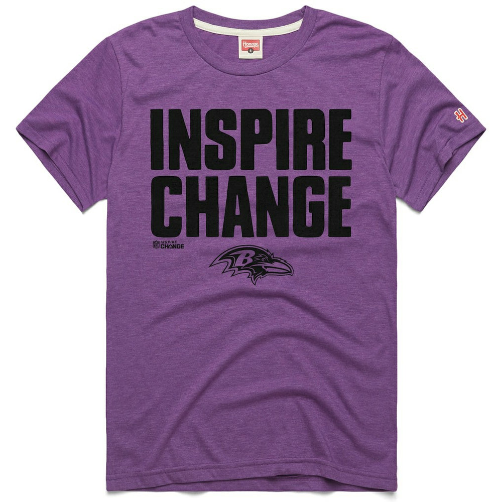 Baltimore Ravens Homage Unisex 2024 Inspire Change Tri-Blend T-Shirt | NFL Near me