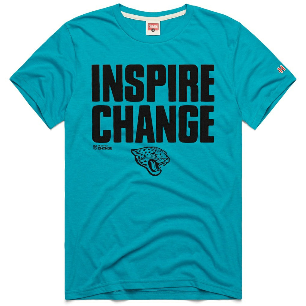 Jacksonville Jaguars Homage Unisex 2024 Inspire Change Tri-Blend T-Shirt | NFL Hot