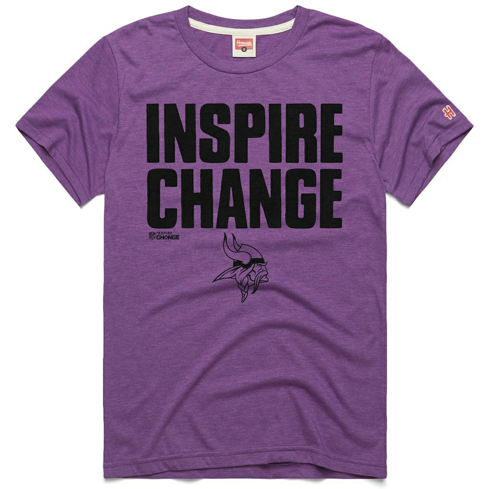 Minnesota Vikings Homage Unisex 2024 Inspire Change Tri-Blend T-Shirt | NFL Online