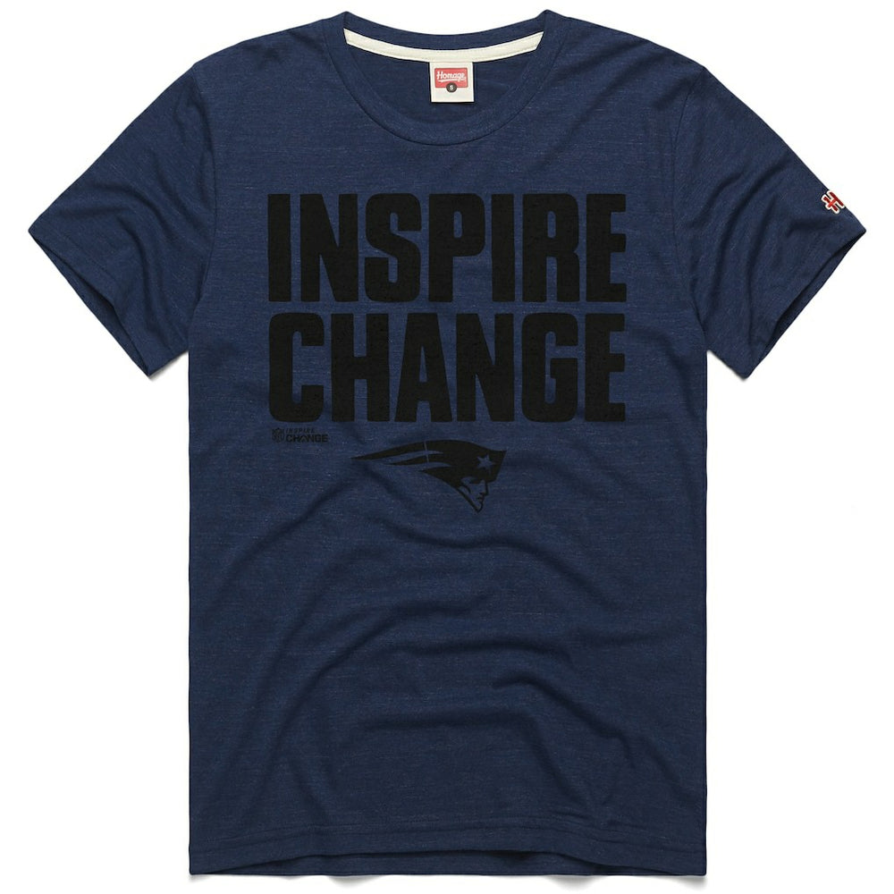 New England Patriots Homage Unisex 2024 Inspire Change Tri-Blend T-Shirt | NFL Sale