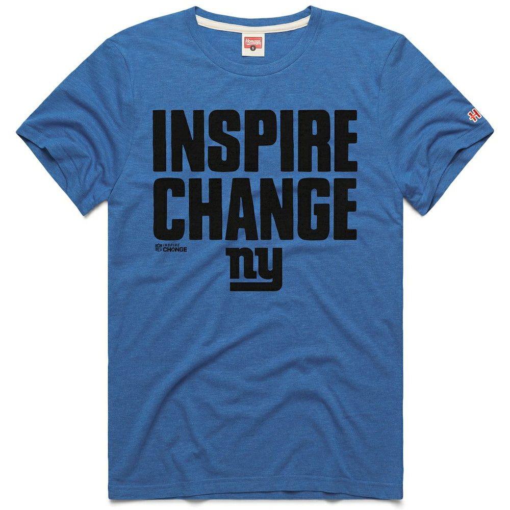 New York Giants Homage Unisex 2024 Inspire Change Tri-Blend T-Shirt | NFL Discount
