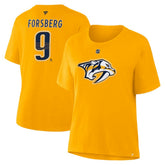 Filip Forsberg Nashville Predators Fanatics Women's Authentic Stack Name & Number T-Shirt - NHL T-shirts