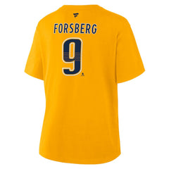 Filip Forsberg Nashville Predators Fanatics Women's Authentic Stack Name & Number T-Shirt - NHL T-shirts