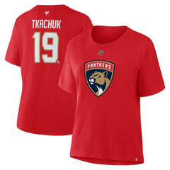 Matthew Tkachuk Florida Panthers Fanatics Women's Authentic Stack Name & Number T-Shirt - NHL T-shirts