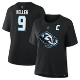 Clayton Keller Utah Mammoth Fanatics Women's Authentic Stack Name & Number T-Shirt - NHL T-shirts