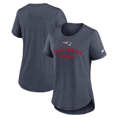 New England Patriots Women's Script Tri-Blend T-Shirt | NFL US