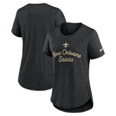 New Orleans Saints Women's Script Tri-Blend T-Shirt | NFL Outlet