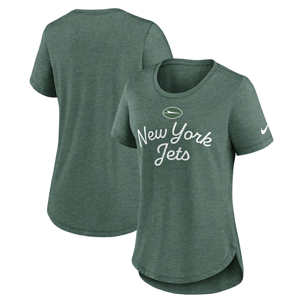 New York Jets Women's Script Tri-Blend T-Shirt | NFL New