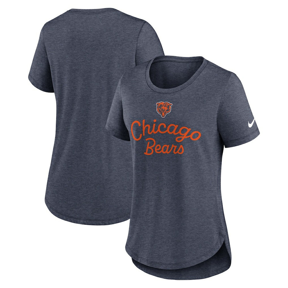 Chicago Bears Women's Script Tri-Blend T-Shirt | NFL Outlet