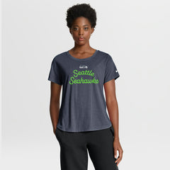 Seattle Seahawks Women's Script Tri-Blend T-Shirt | NFL US