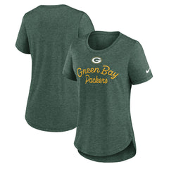 Green Bay Packers Women's Script Tri-Blend T-Shirt | NFL New