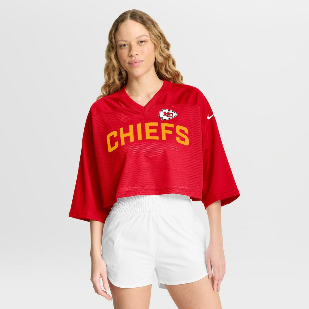 Kansas City Chiefs Women's Primetime Cropped Mesh Dri-FIT Fashion Jersey | NFL Near me