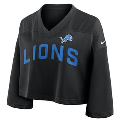 Detroit Lions Women's Primetime Cropped Mesh Dri-FIT Fashion Jersey | NFL Online