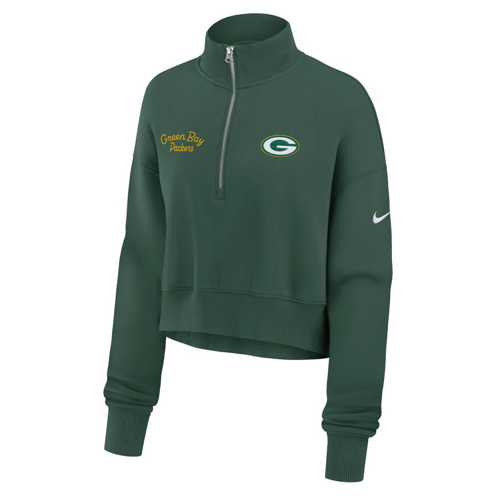 Green Bay Packers Women's Primetime Phoenix Half-Zip Sweatshirt | NFL New