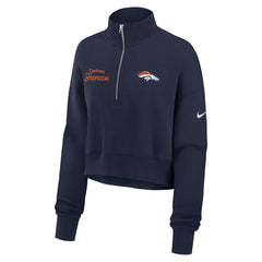 Denver Broncos Women's Primetime Phoenix Half-Zip Sweatshirt | NFL Discount