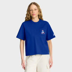 New England Patriots Women's Rewind Pocket Boxy T-Shirt | NFL Sale