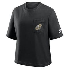 New Orleans Saints Women's Rewind Pocket Boxy T-Shirt | NFL US
