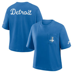 Detroit Lions Women's Rewind Pocket Boxy T-Shirt | NFL Outlet