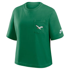 Philadelphia Eagles Women's Rewind Pocket Boxy T-Shirt | NFL Sale