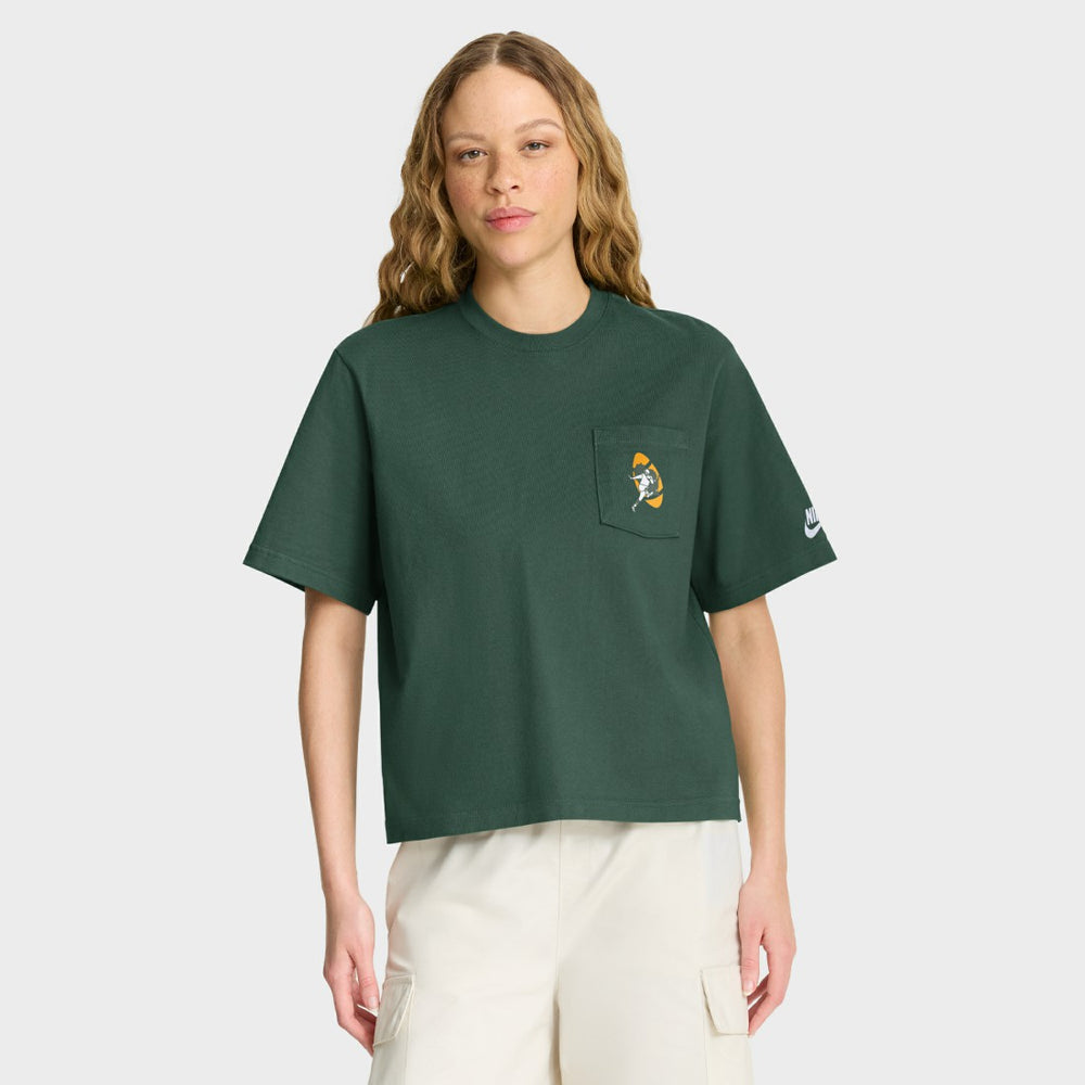 Green Bay Packers Women's Rewind Pocket Boxy T-Shirt | NFL Sale